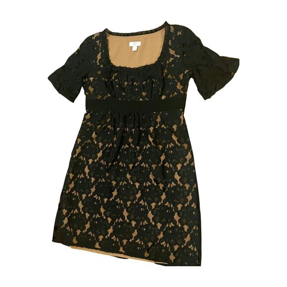 Vintage LOFT Babydoll Dress 90s Inspired Bridgerton Regencycore Puff Sleeve Sz 6 - Picture 6 of 9